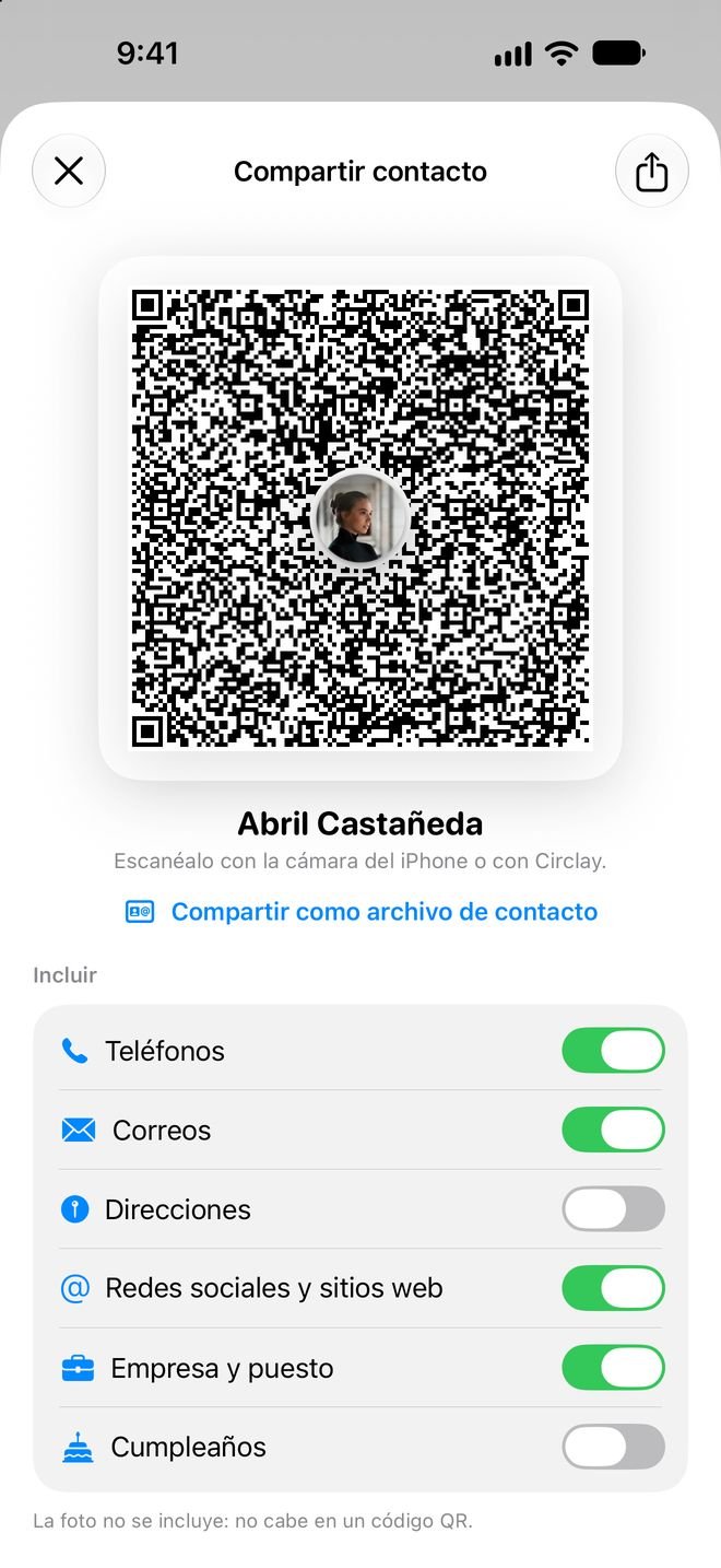 Circlay — Pásale tu contacto con un QR.